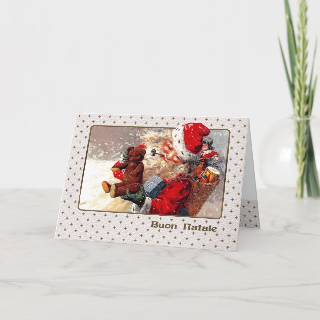 Buon Natale. Cartão de Natal em italiano (Frente)