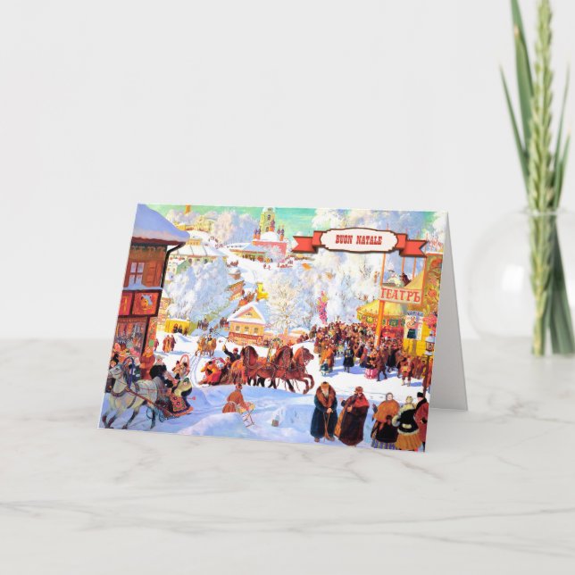 Buon Natale. Cartão de Natal em italiano (Frente)