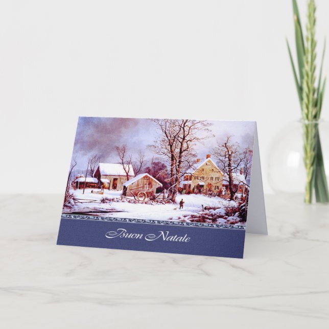 Buon Natale. Cartão de Natal em italiano (Frente)