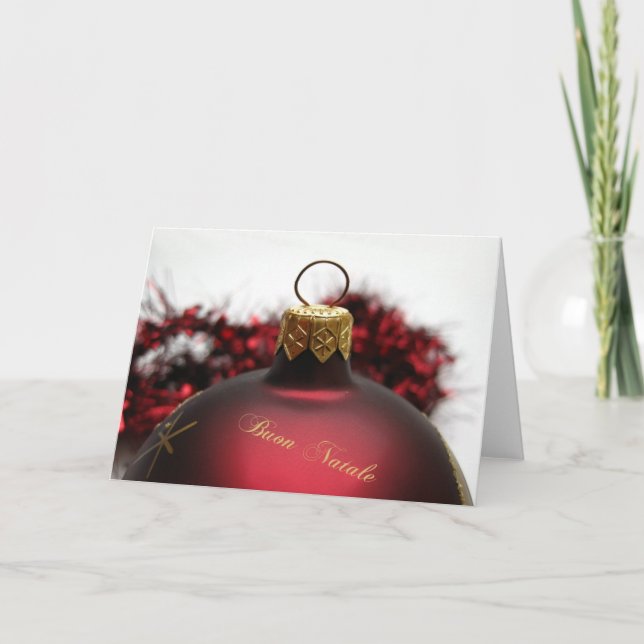 Buon Natale Cartão de Natal Italiano (Frente)