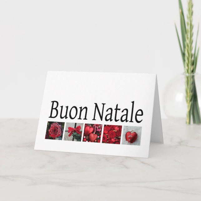 Buon Natale Cartão de Natal Italiano (Frente)