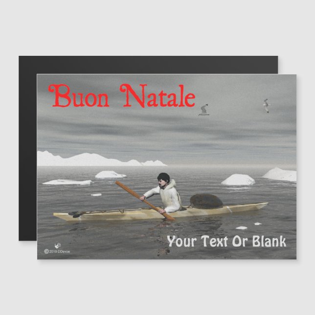 Buon Natale - Inuit Kayak (Frente/Verso)