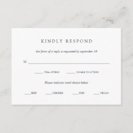 Buquê azul | RSVP de Escolha de Refeição de Casame