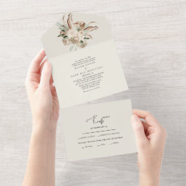Buquê Beige Pampas Casamento Floral Tudo Em Um Inv