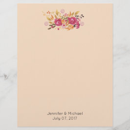 Buquê cor-de-rosa e cor-de-laranja no plano de fun