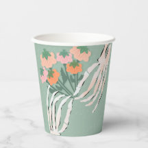 Buquê de Abóbora de Esqueleto Halloween  