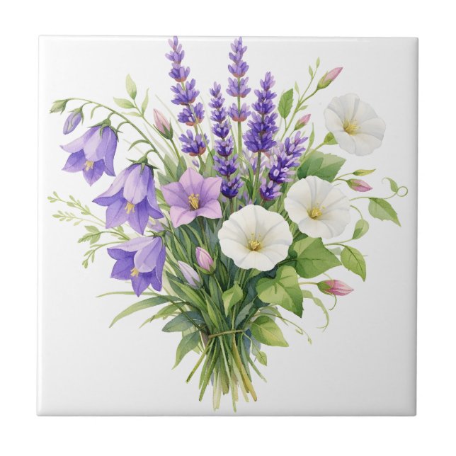 Buquê de Aquarela com Flores Silvestres  (Frente)