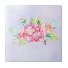 Buquê de Aquarela Rosa Elegante