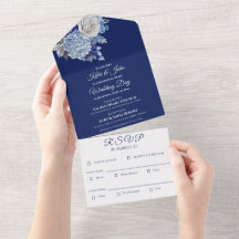 Buquê De Flor Azul De Água - Casamento-