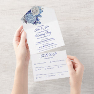 Buquê De Flor Azul De Água - Casamento Branco-