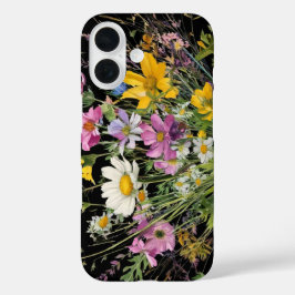 buquê de flor silvestre de aquarela sobre fundo pr