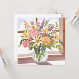 Buquê de Flores da Primavera | Cartão Floral Bonit