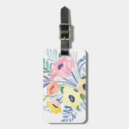 Buquê de Flores da Primavera | Etiqueta de Bagagem