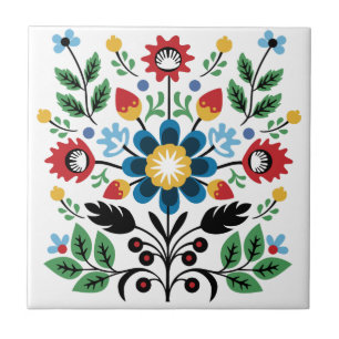 Buquê de Flores de Arte Popular Simétrica