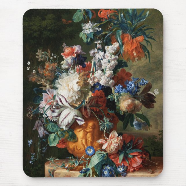 Buquê de Flores de Mousepad de Van Huysum (Frente)