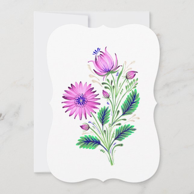 Buquê de flores roxas elegantes (Frente)