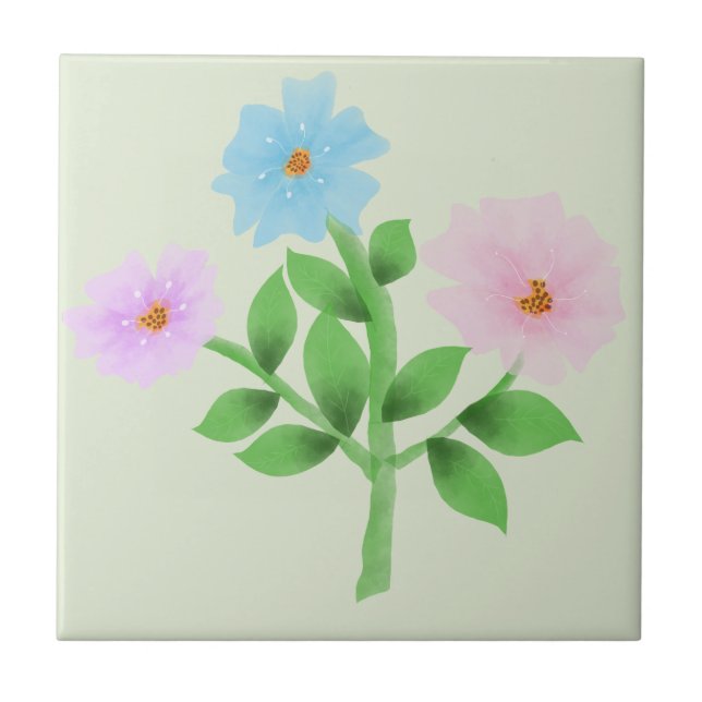 Buquê de Flores Silvestres Etéreas em Aquarela - T (Frente)
