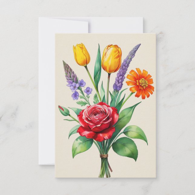 Buquê de Flores Vintage  (Frente)