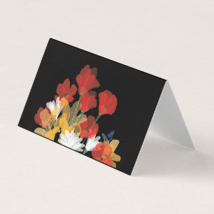 Buquê de Fluers e Noir Notecard