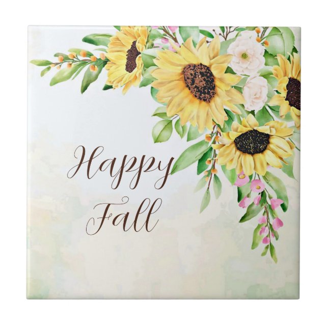 Buquê de girassóis com texto personalizável  (Frente)