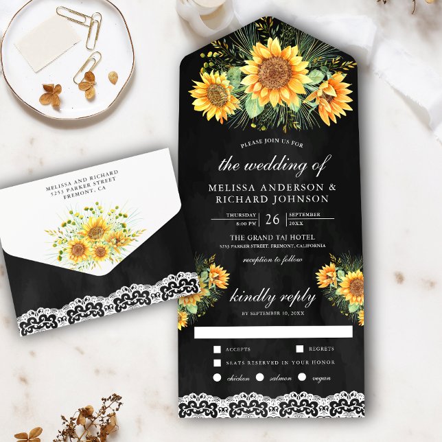 Buquê de Girassóis Rústicos Vintage Casamento Pret (Criador carregado)