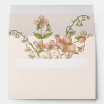 Buquê de Jardim Rosa em Envelope Rosa Pastel