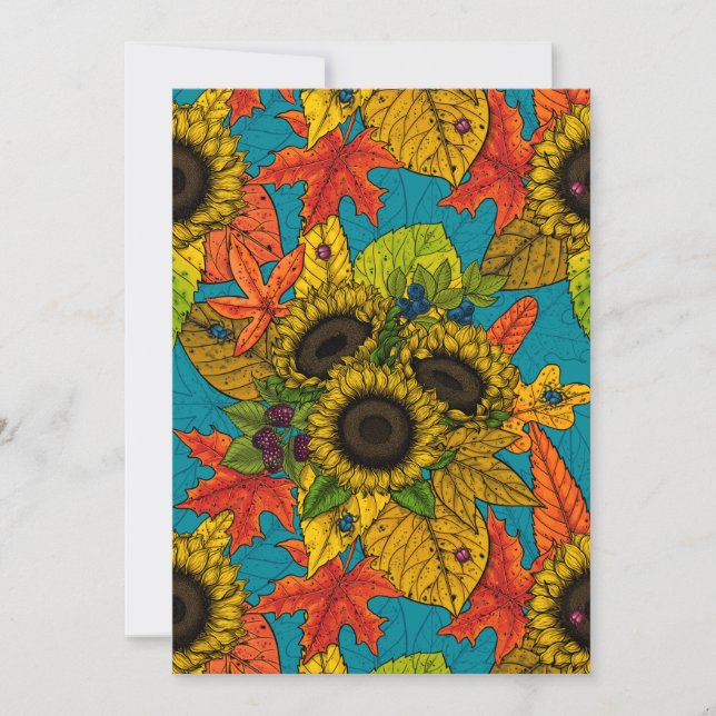 Buquê de outono em azul (Frente)