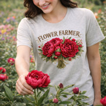 Buquê de Peônia Vintage Flor Rural Fazendeiro de F