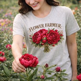 Buquê de Peônia Vintage Flor Rural Fazendeiro de F