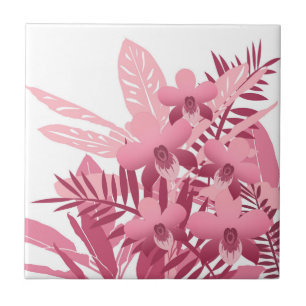 Buquê de plantas tropicais rosa