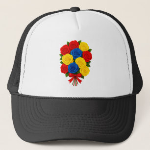 Buquê de Rosas Boné Trucker Feminino