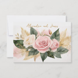 Buquê de rosas de RSVP de casamento