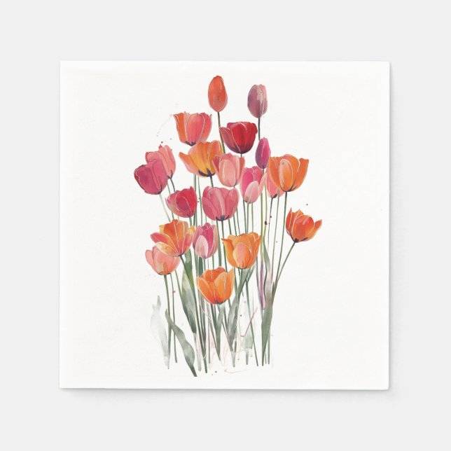 Buquê de tulipas guardanapos (Frente)