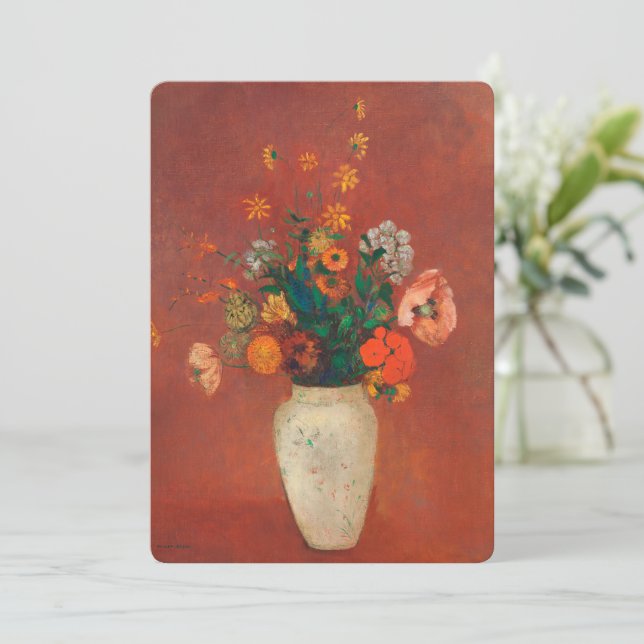 Buquê de um vaso chinês por Odilon Redon (Em pé/Frente)