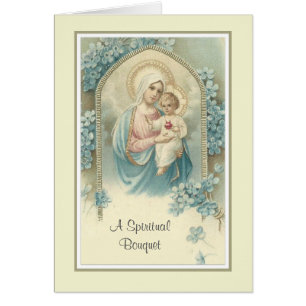 Buquê Espiritual Tradicional Virgem Maria Cartão