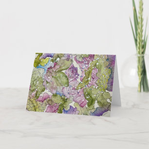 Buquê Floral Abstrato, Cartão de Saudação Dobrado