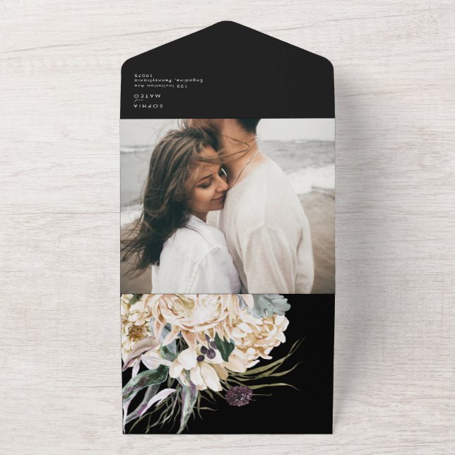 Buquê Floral Branco | Foco De Fotografias Preto E  (Externo)