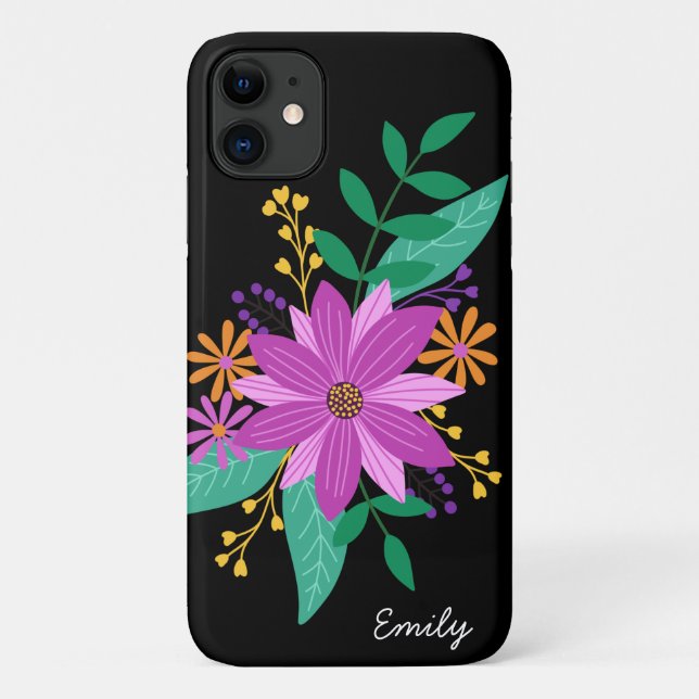 Buquê Floral Capa de telefone Personalizada (Verso)
