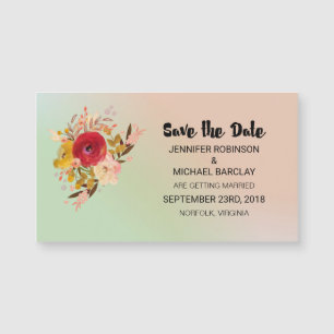 Buquê Floral de Aquarela Salva a Data