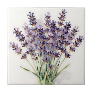 Buquê Floral de Lavanda em Aquarela
