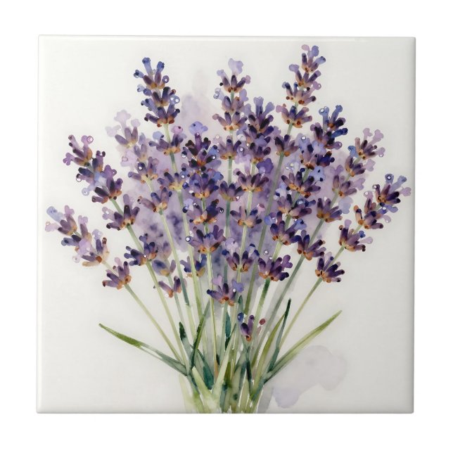 Buquê Floral de Lavanda em Aquarela (Frente)
