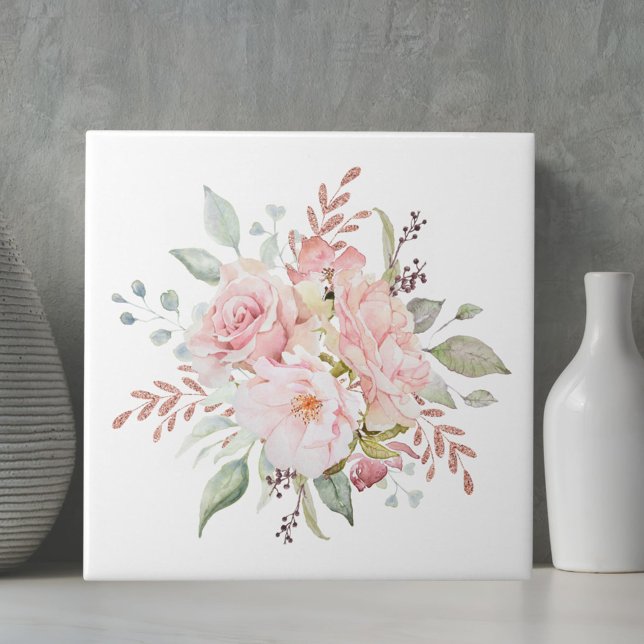 Buquê Floral de Rosa e Peônia Rosa Elegante (In situ)