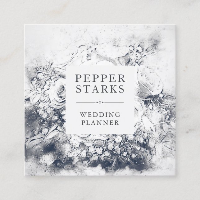 Buquê Floral desenhado à mão Elegante | CARTÃO DE  (Frente)