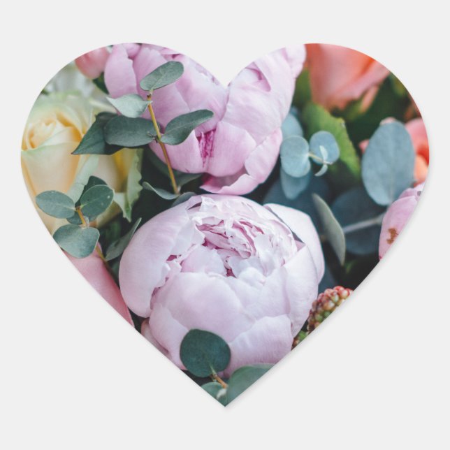 Buquê Floral Doce Etiqueta Coração (Frente)