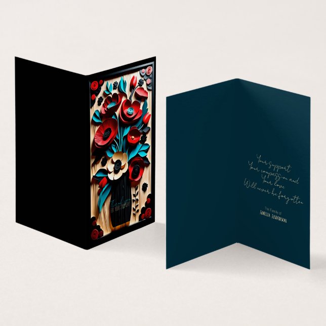 Buquê Floral Folk Art style Sympathy Obrigado C (Interior e exterior)