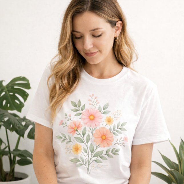 Buquê Floral Pastel Minimalista (Criador carregado)