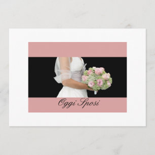 buquê nupcial do convite italiano do casamento