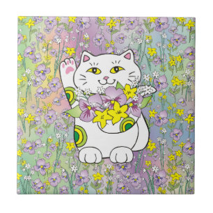 Buquê primavera Maneki Neko (Gato Sortudo)