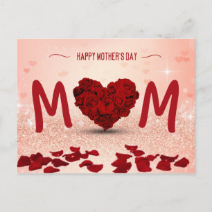 buquê Rosa do dia de as mães - Cartão postal