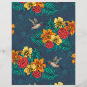 Buquês tropicais e beija-flores